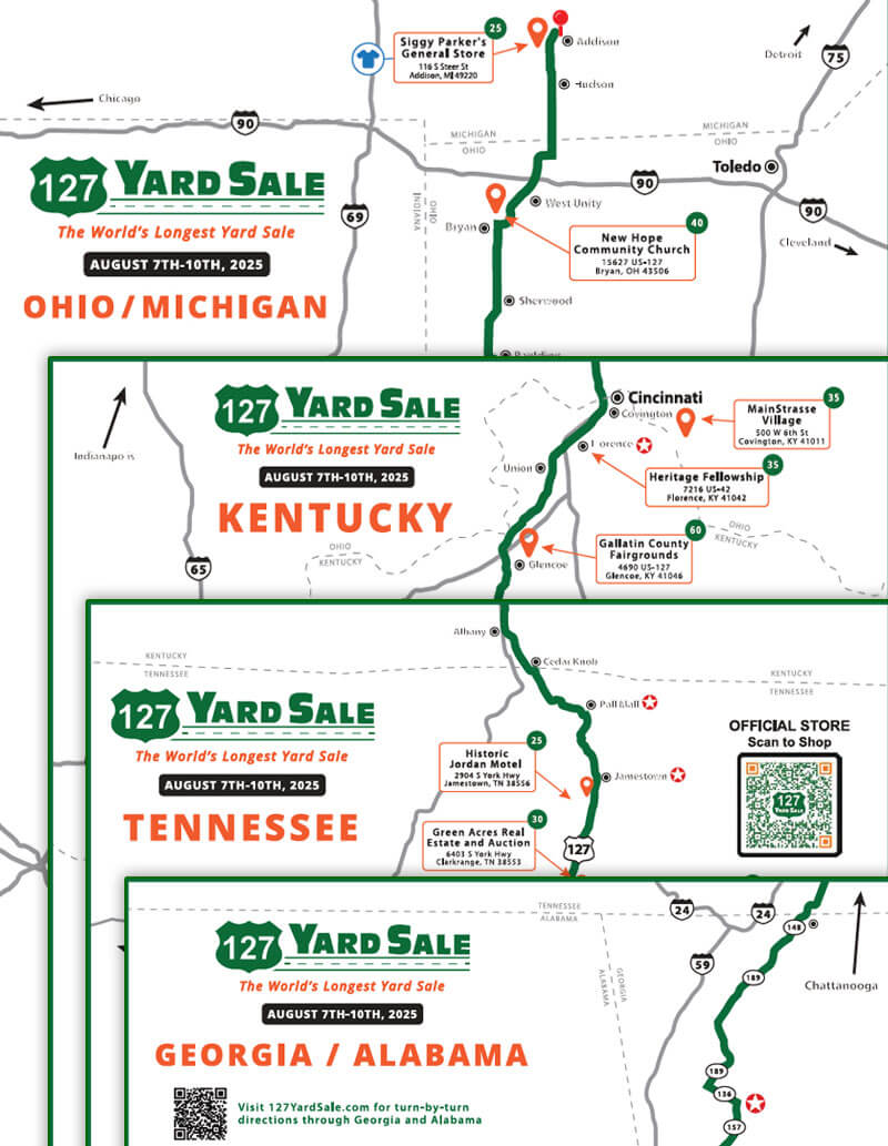 127 Yard Sale Route Map All States